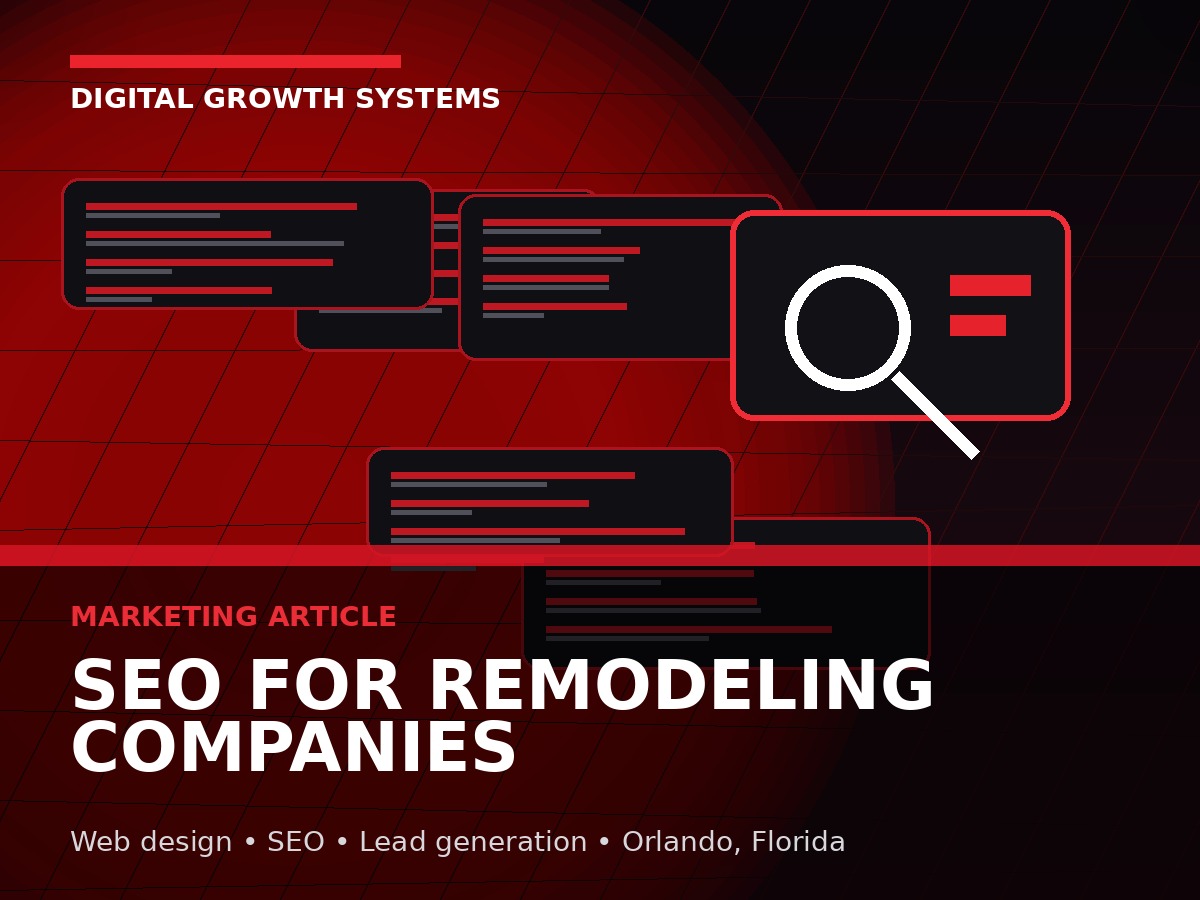 SEO for Remodeling Companies That Want Better Project Leads