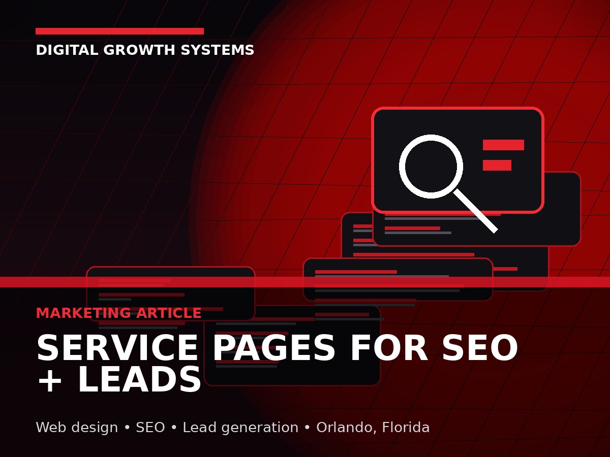 Why Service Pages Matter for SEO and Lead Generation