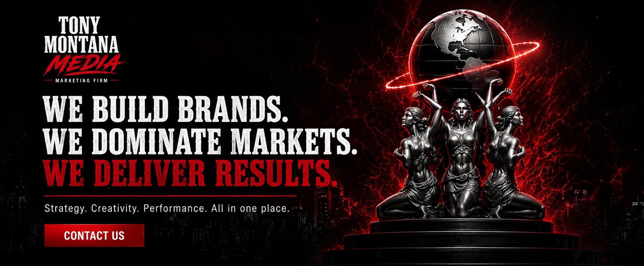Tony Montana Media brand hero slide
